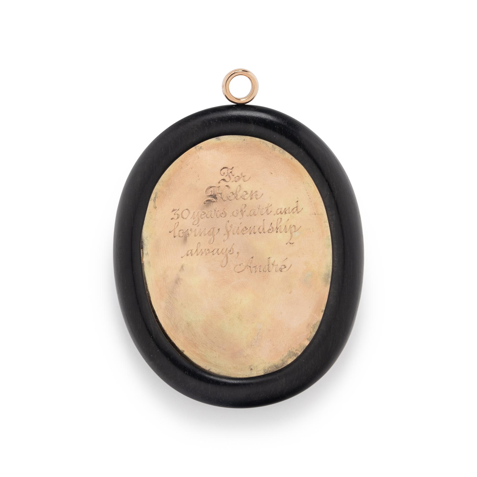 ANTONIA MILETTO, DIAMOND, ENAMEL, WOOD AND ROSE GOLD PENDANT