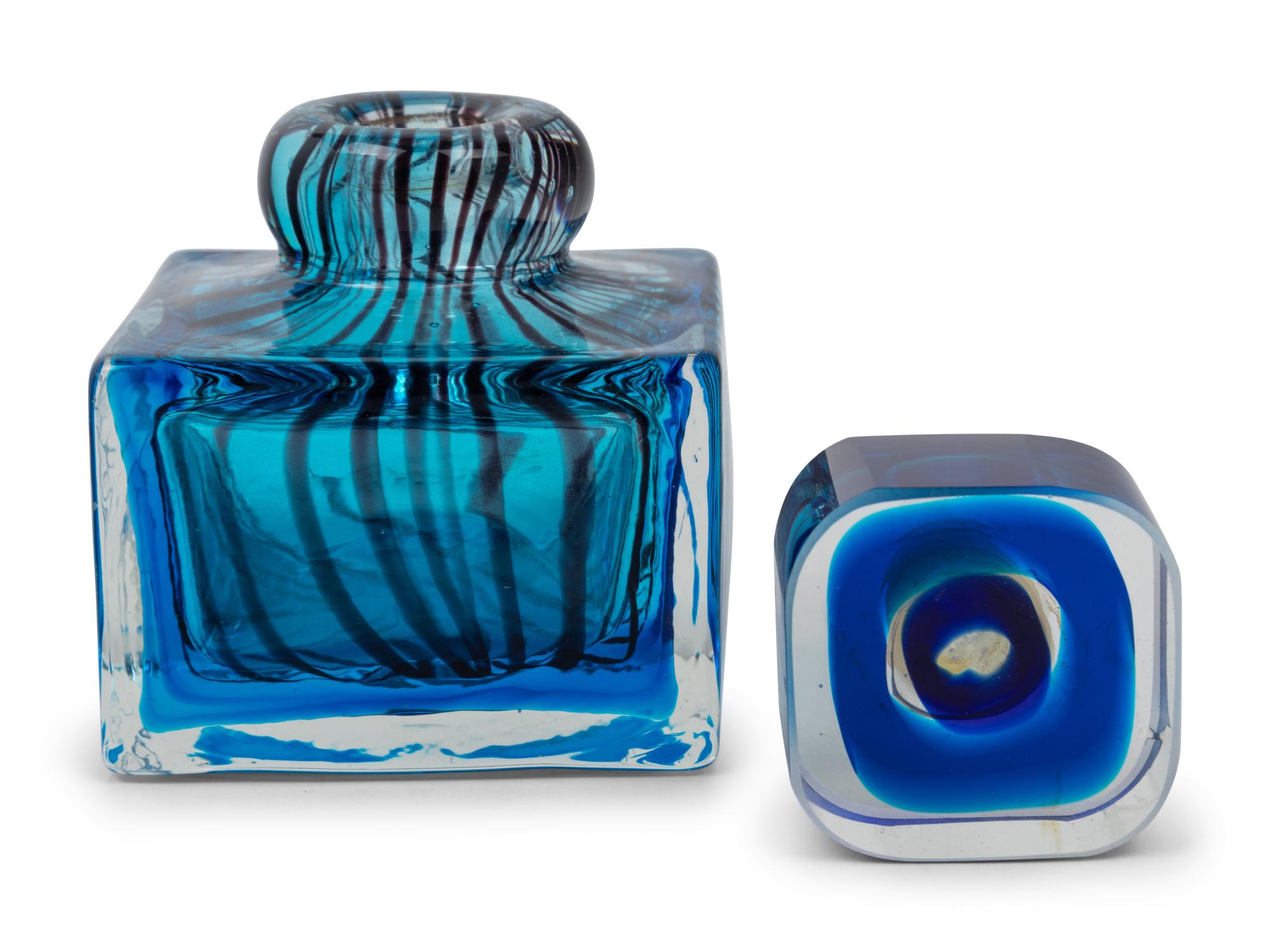 Thirteen Primarily Murano Glass Perfume Bottles