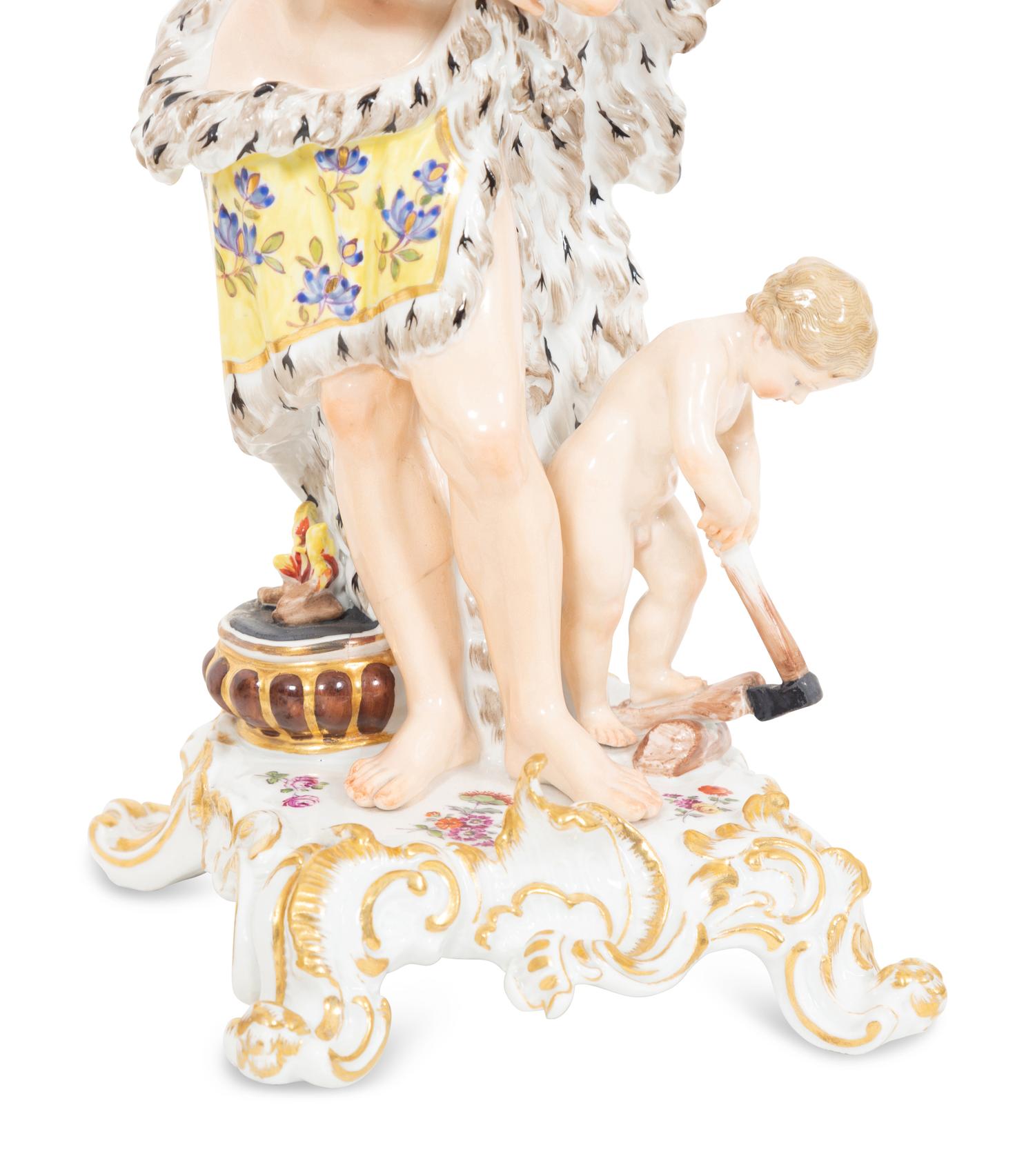 A Set of Meissen Porcelain Four Seasons Figures