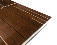 A Chrome-Inlaid Rosewood Single-Pedestal Dining Table