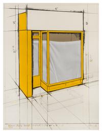 Christo and Jeanne-Claude, (Bulgarian, b. 1935), Yellow Store Front, Project, 1980