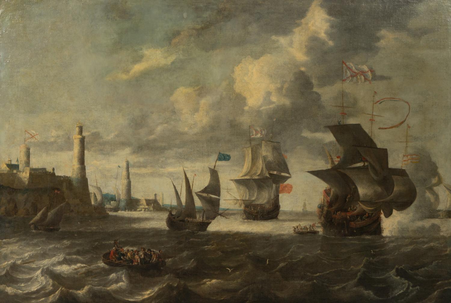 Approaching the Harbor, Rough Seas