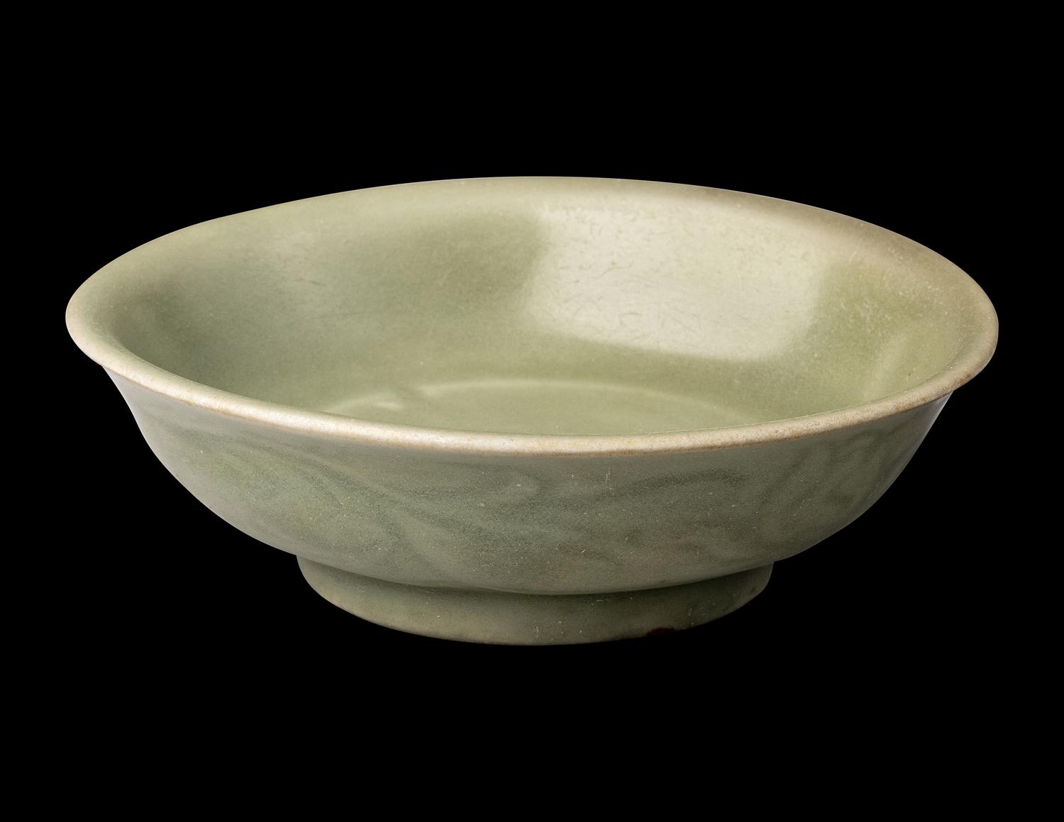 A Chinese Longquan Celadon Glazed Porcelain Dish