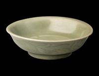 A Chinese Longquan Celadon Glazed Porcelain Dish