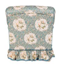 An English Chintz-Upholstered Easy Chair and Ottoman