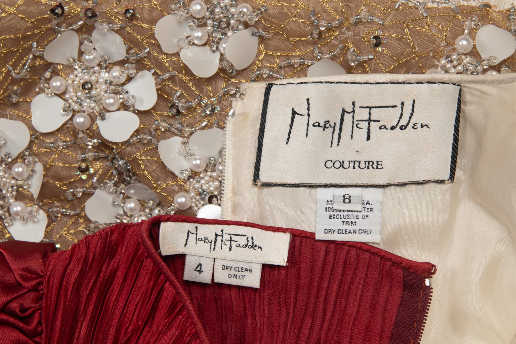 Two Mary McFadden Evening Dresses