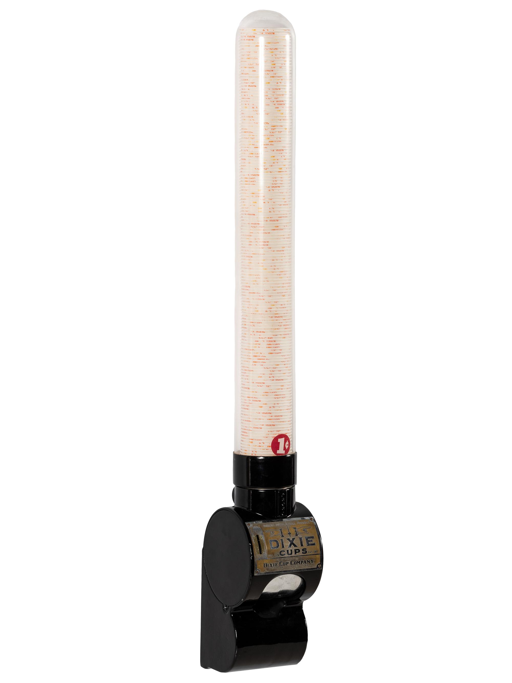 A Dixie Cup Co. One Cent Wall Mounted Cup Dispenser