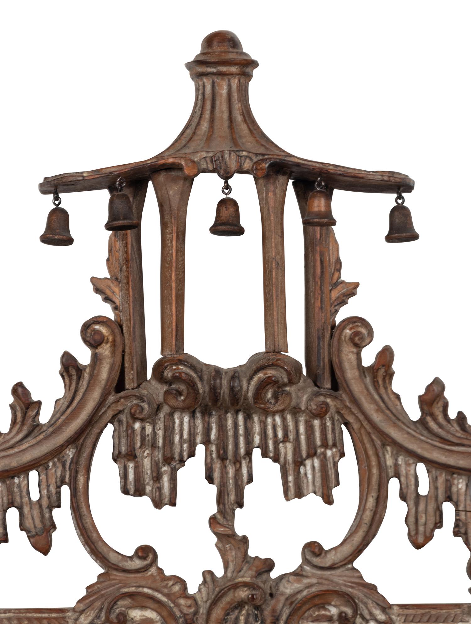 A 'Chinese Chippendale' Style Carved Mirror