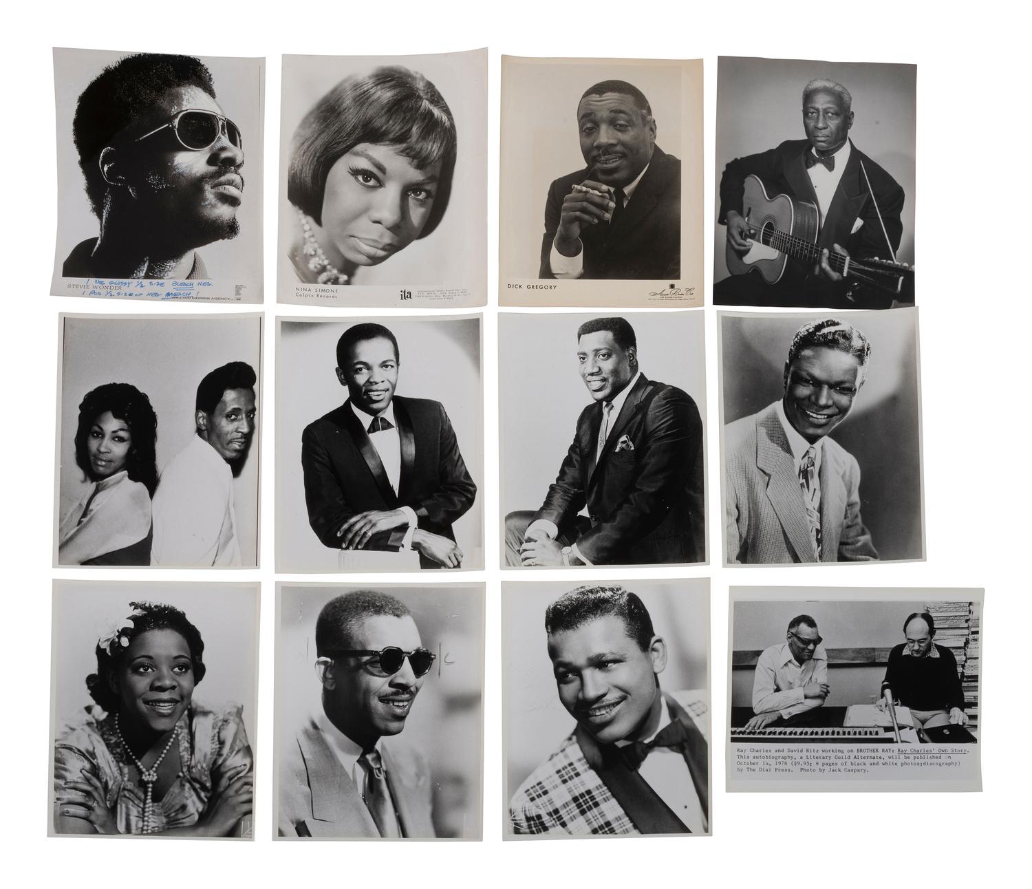 [EARLY PHOTOGRAPHY]. A group of 42 photographs of African American musicians, actors, and other personalities.