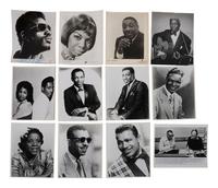 [EARLY PHOTOGRAPHY]. A group of 42 photographs of African American musicians, actors, and other personalities.