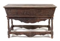 A Louis XV Provincial Walnut Dough Box Height 39 x width 61 x depth 22 inches. — 18TH CENTURY