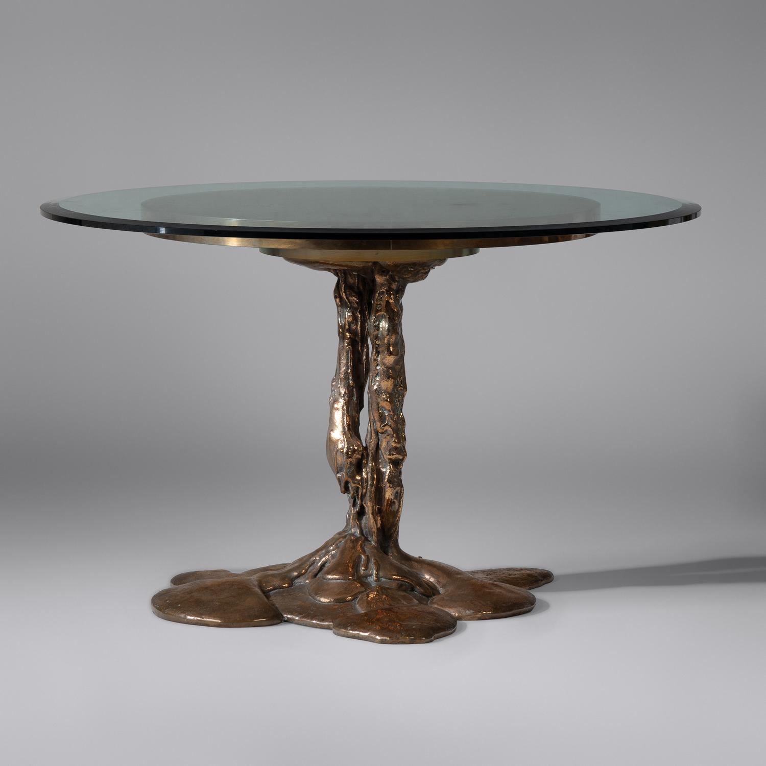 Sculptural cast table