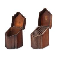 A Near Pair of George III Cutlery Boxes