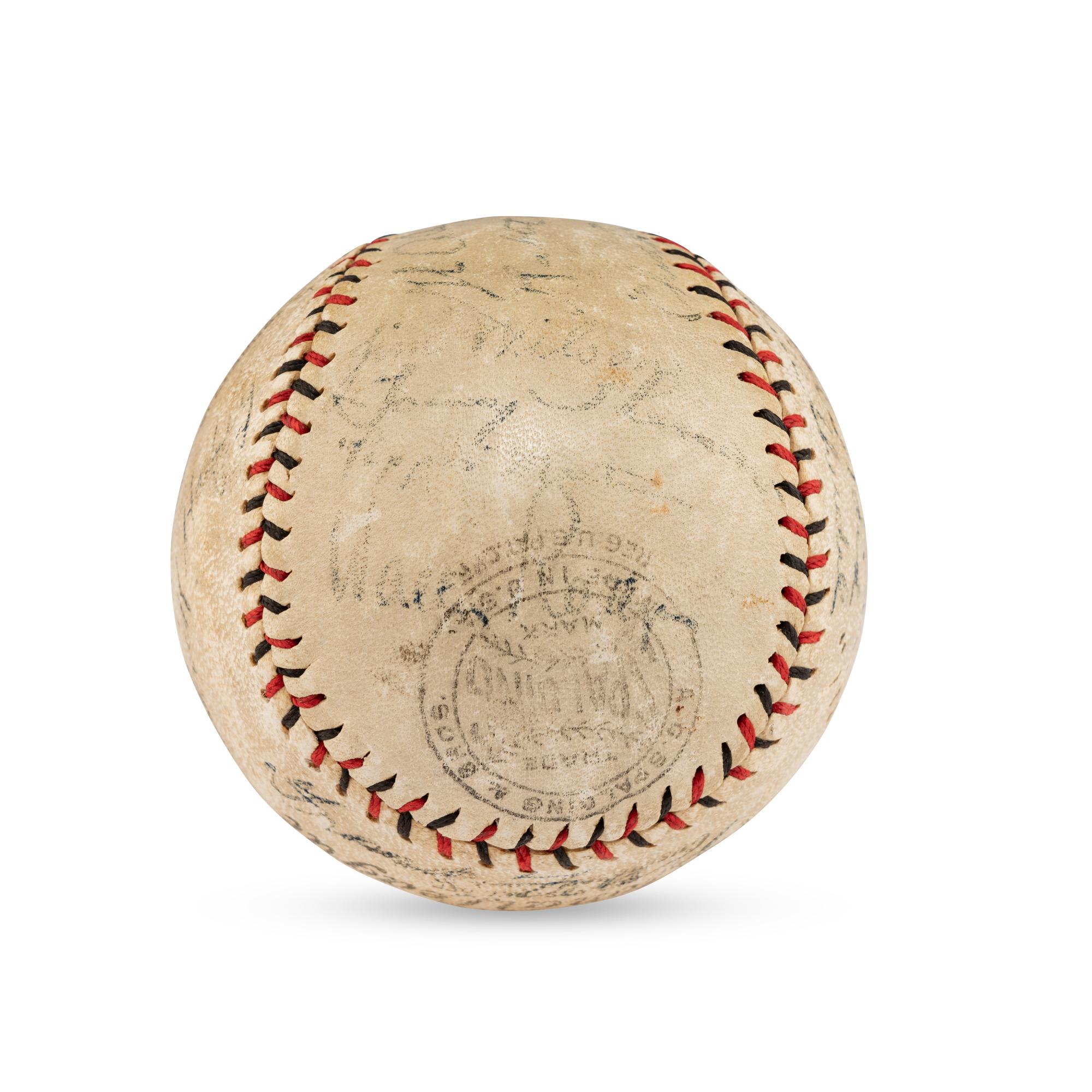 A 1928 St. Louis Cardinals Team Signed Autograph Baseball Featuring Jesse Haines, Chick Hafey, Frank Frisch, Rabbit Maranville and Grover Cleveland Alexander (PSA Letter of Authenticity),