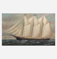 William Pierce Stubbs (American, 1842-1909) The Schooner William E. Downes