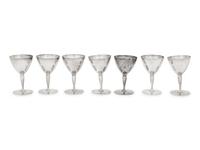 A Set of Seven Tiffany & Co. Silver Cordial Cups