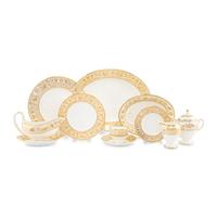 A Wedgwood Gold Florentine Porcelain Dinner Service
