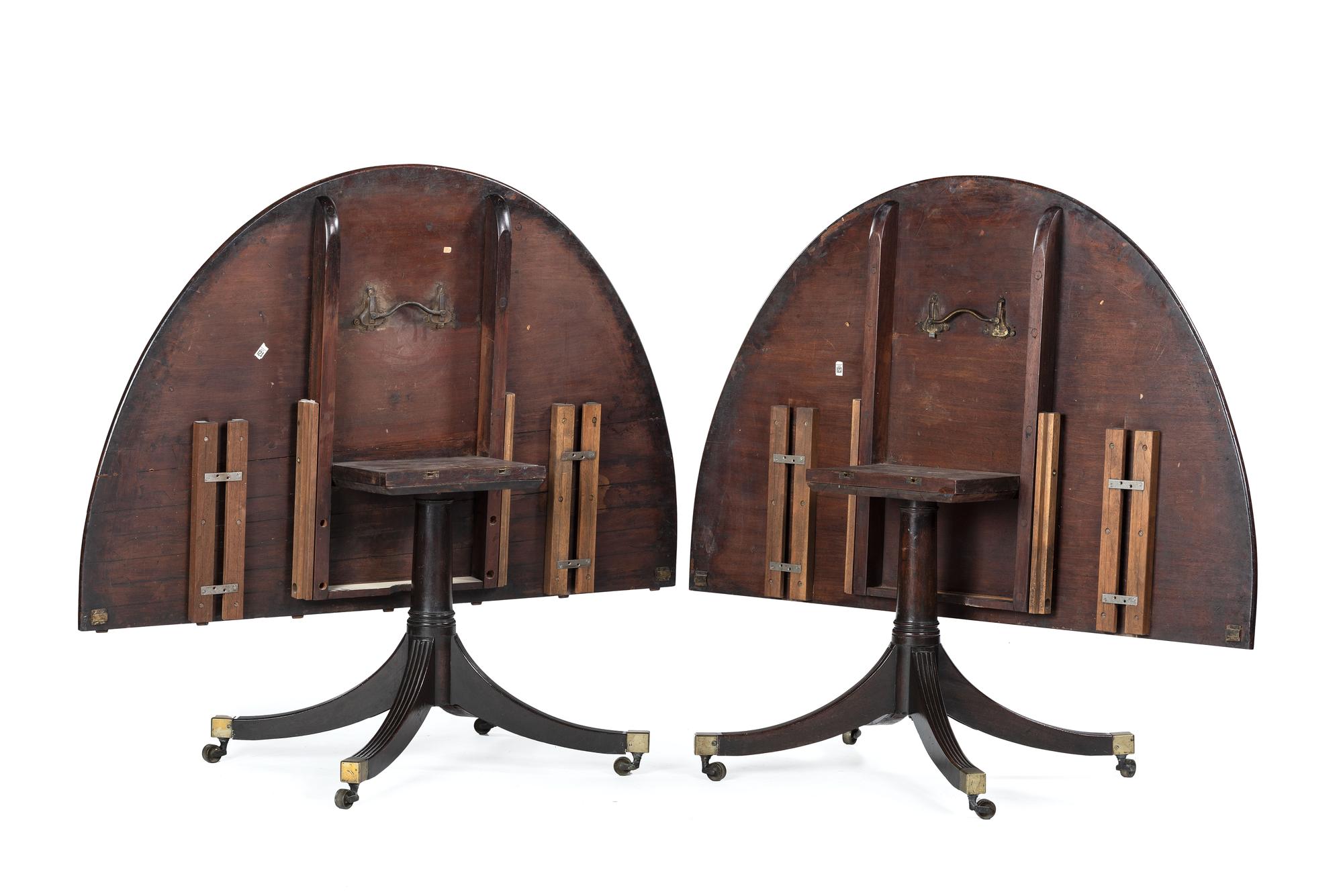 An English Mahogany Two-Pedestal Dining Table