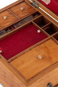 An English Satinwood Traveling Dressing Kit