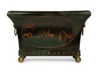 A French Japanned Tole Jardiniere