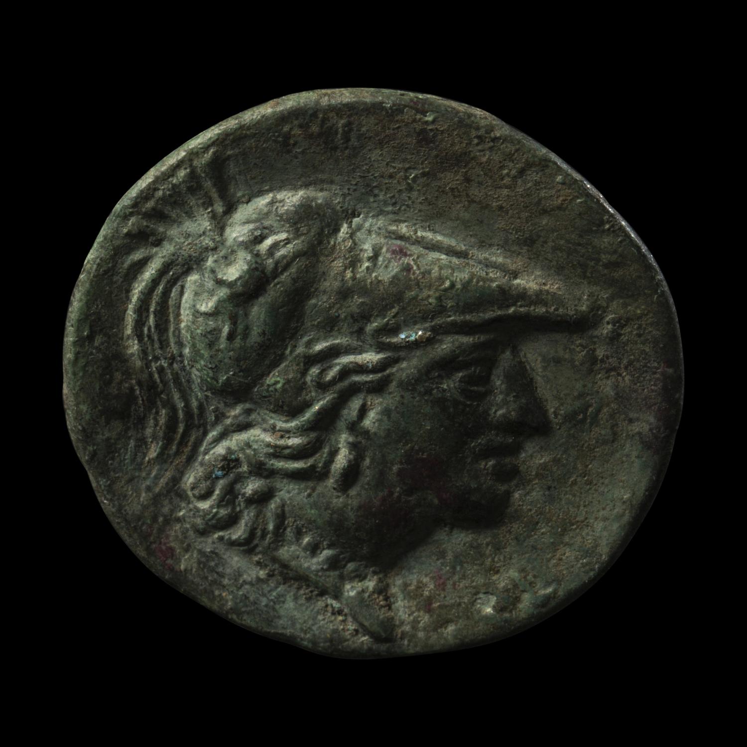 A Roman Bronze Fibula with Minerva