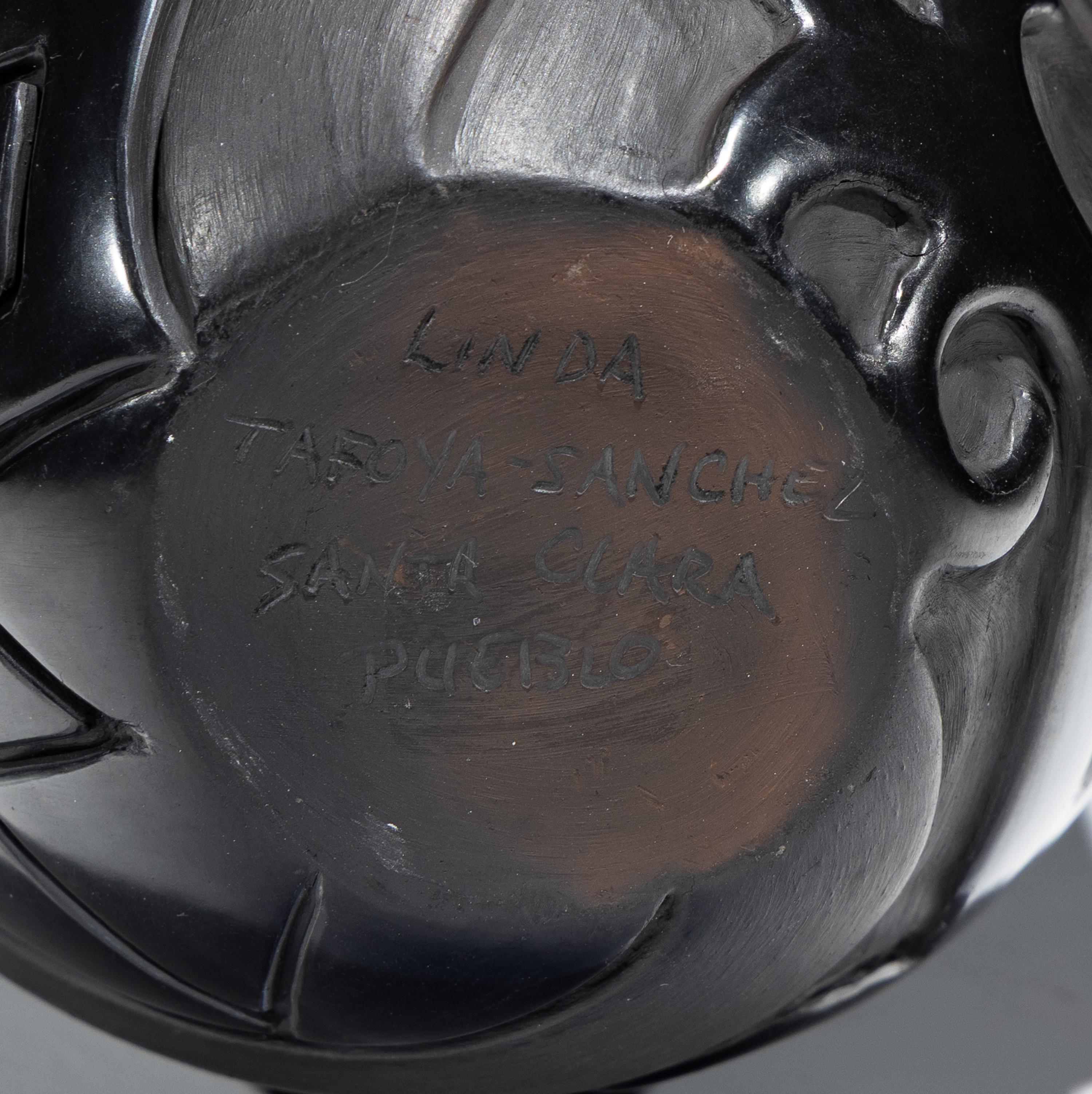 Carved Blackware Pottery Vase