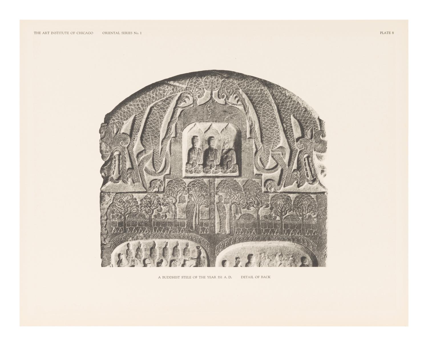 [BUDDHIST SCULPTURE] ART INSTITUTE OF CHICAGO. A Buddhist Stele of the Wei Dynasty: Oriental Publications No. 1. Chicago: The Art Institute of Chicago, 1927.