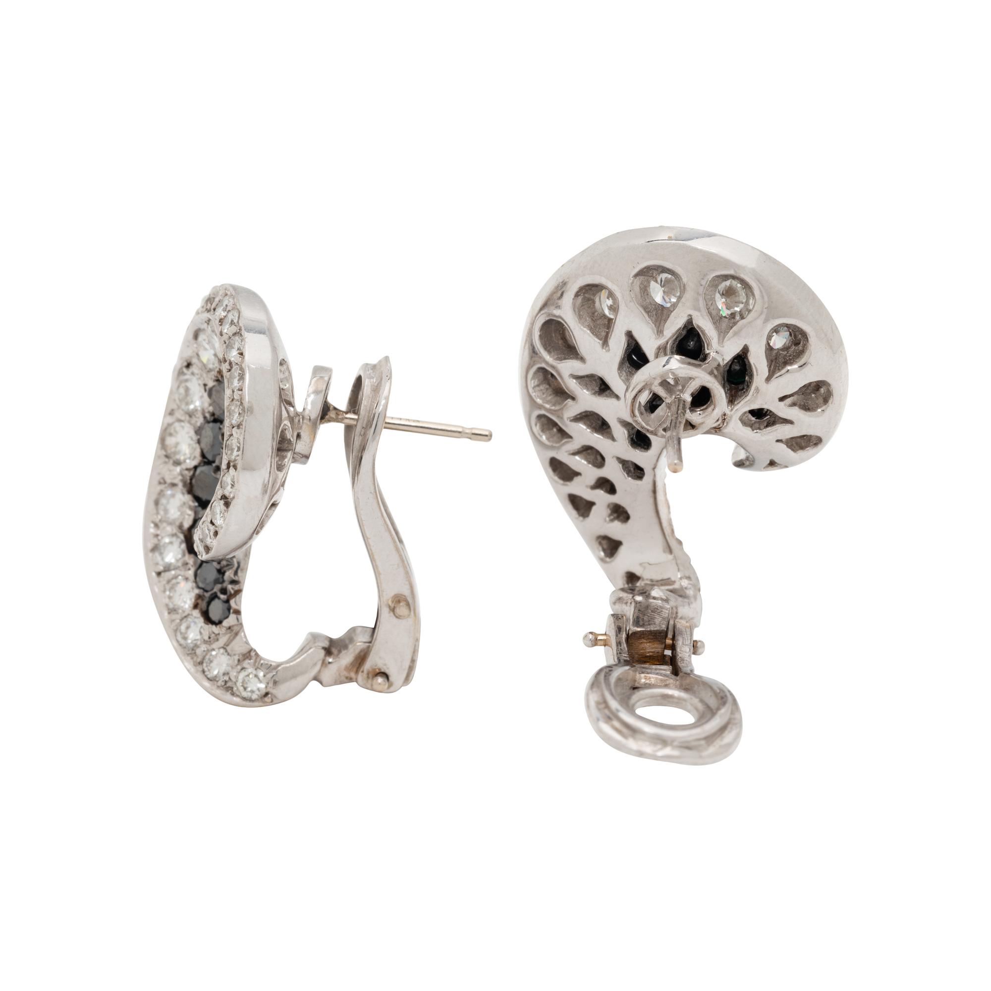 DIAMOND AND BLACK DIAMOND EARRINGS