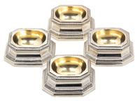 A Set of Four French Silver Salt Cellars, Boin Taburet, Paris, 19th Century,