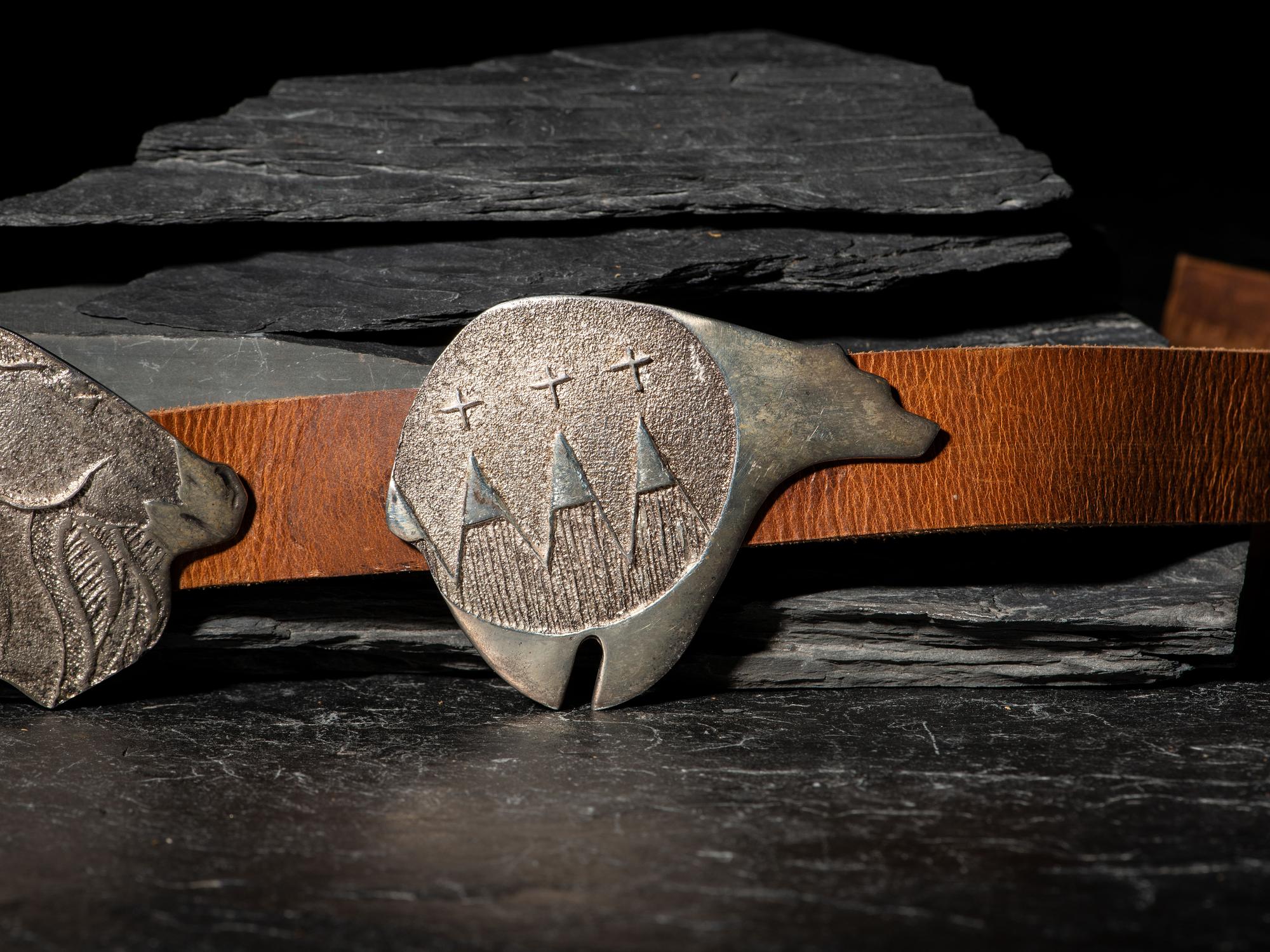 Southwestern Tufa Cast Concha Belt