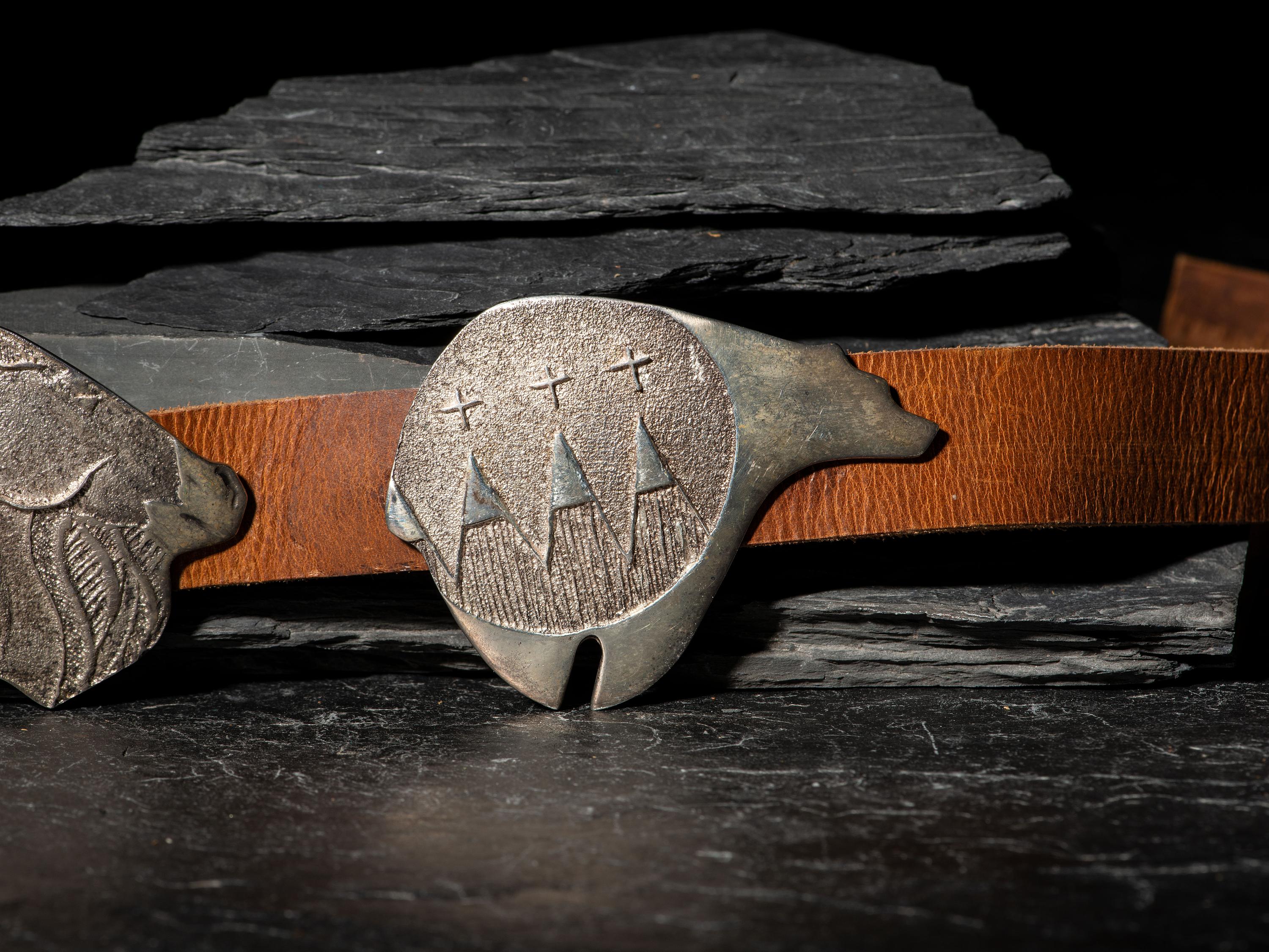 Southwestern Tufa Cast Concha Belt