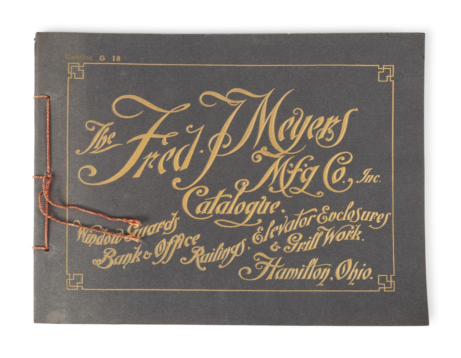 A Fred J. Meyers Mfg. Co. Catalogue