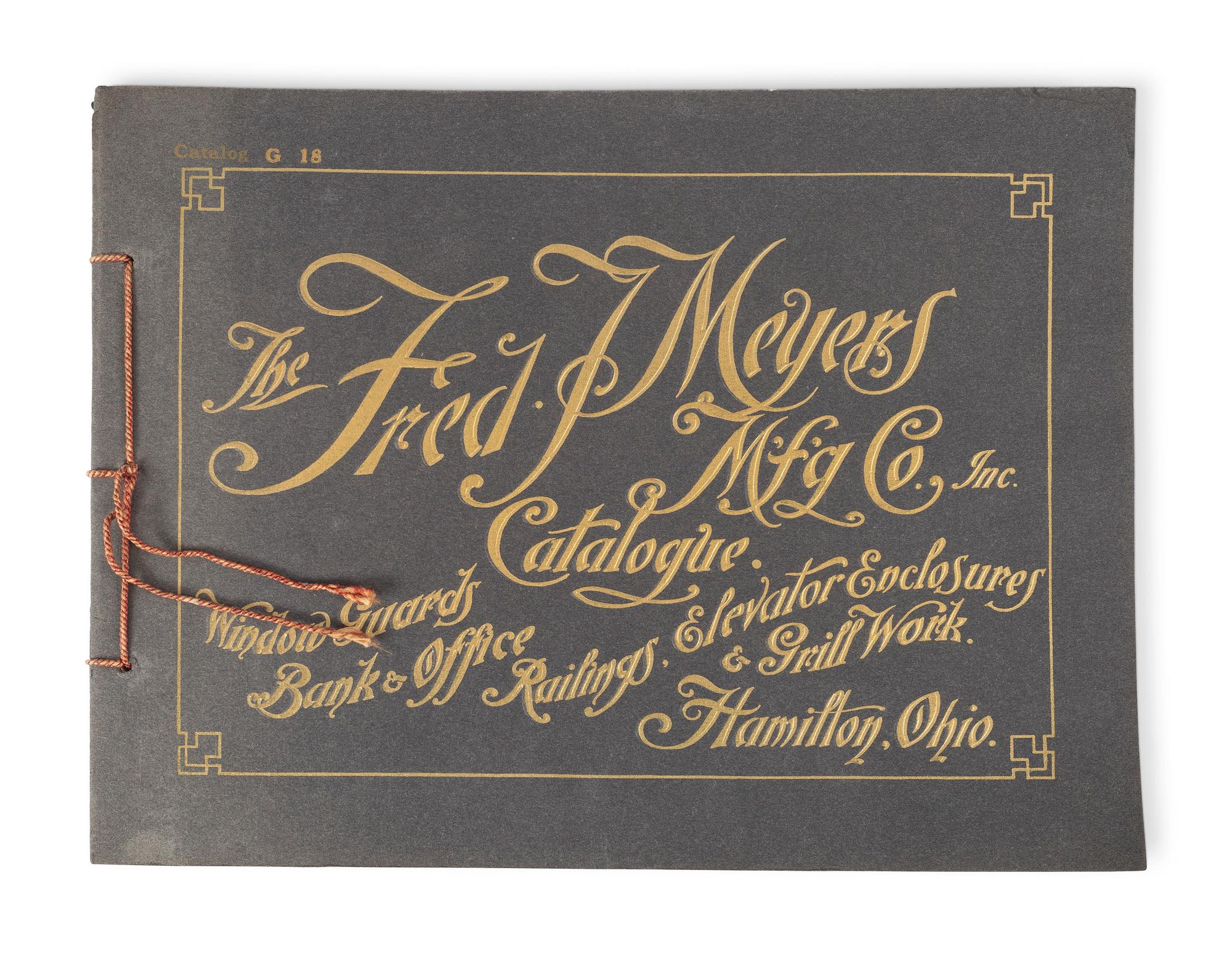A Fred J. Meyers Mfg. Co. Catalogue