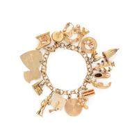 YELLOW GOLD CHARM BRACELET