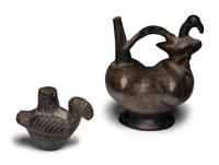 Five Chimu Blackware Bird-Form Vessels