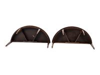 A Pair of Federal Style Fan Inlaid Demilune Tables