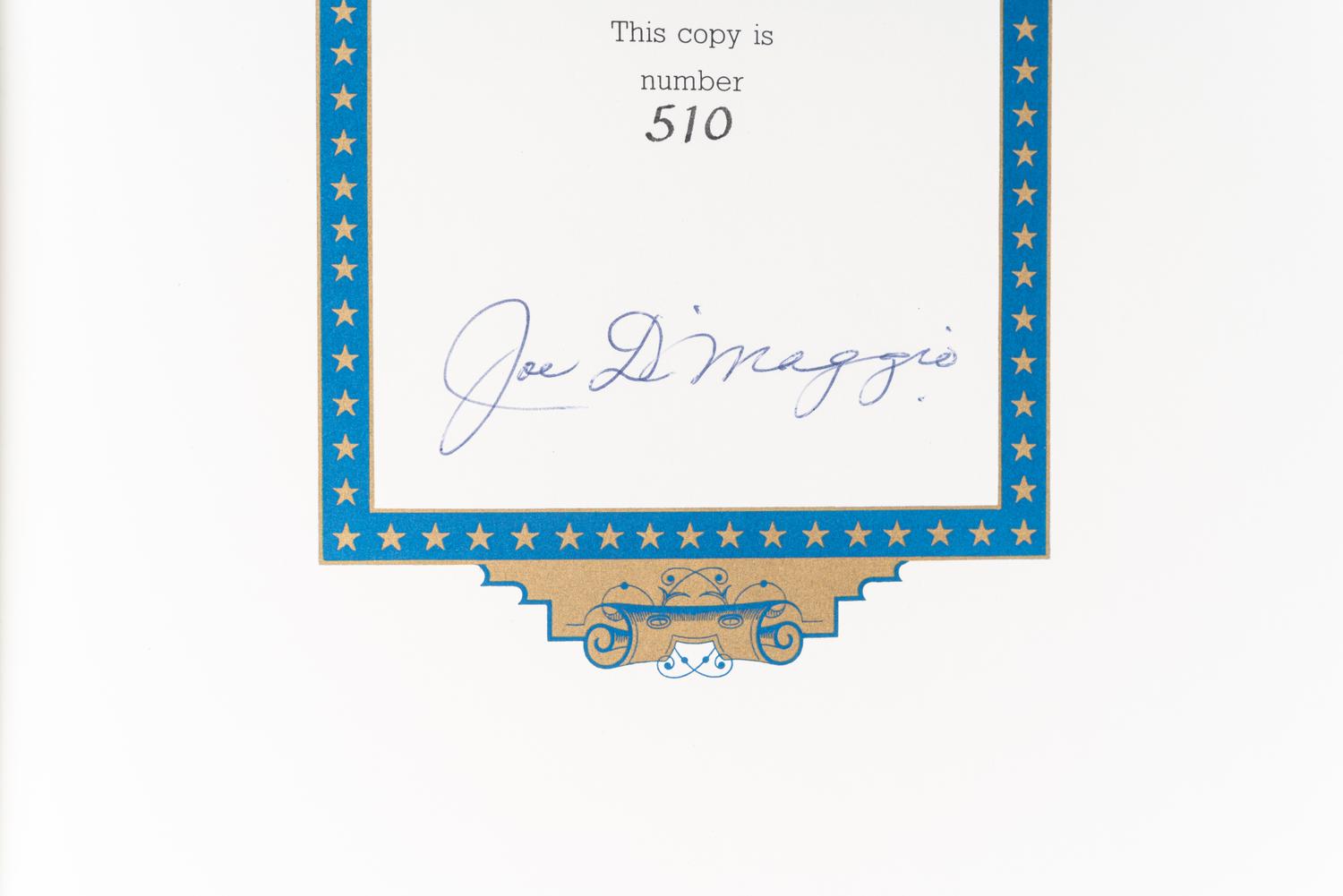 A Joe DiMaggio Signed Autograph Limited Edition Album Book Set,