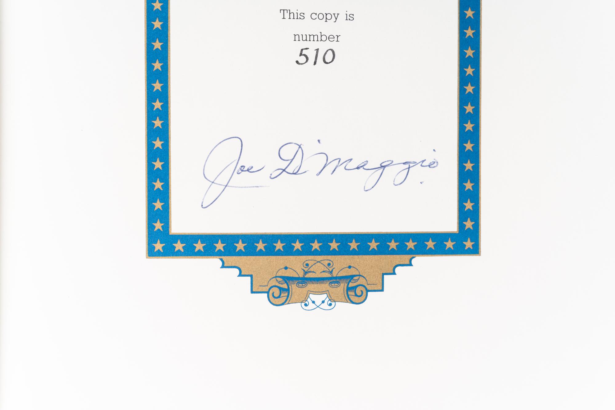 A Joe DiMaggio Signed Autograph Limited Edition Album Book Set,