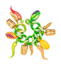 Isabel Canovas, Vegetable Charm Bracelet