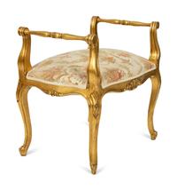 A Louis XV Style Giltwood Bench — 20TH CENTURY