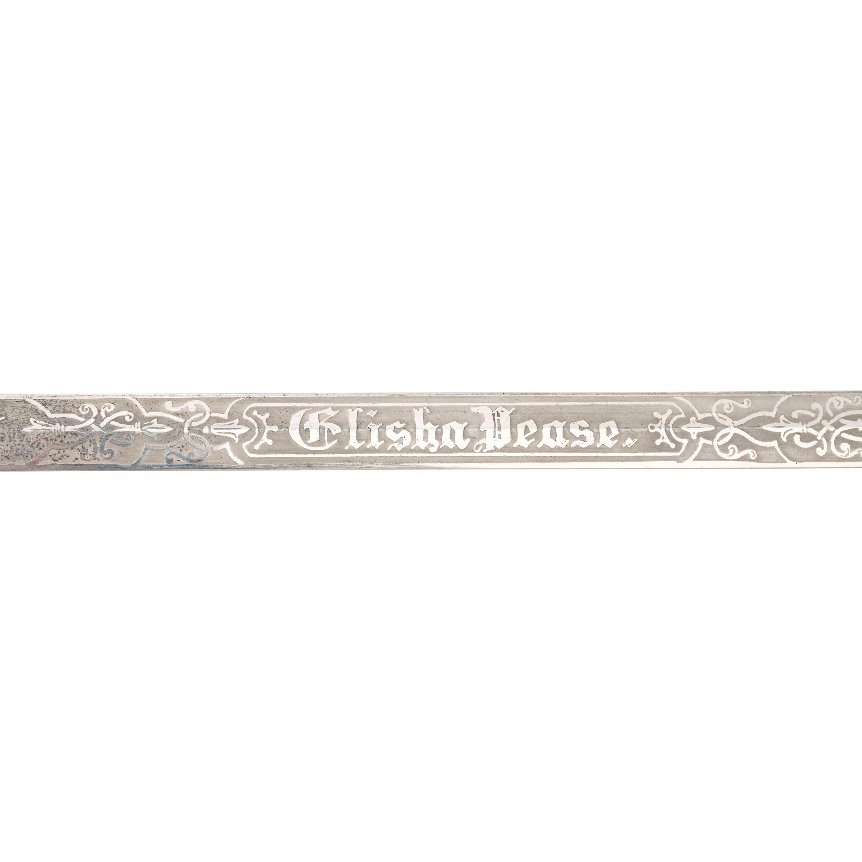 Improved Order of Red Men Fraternal Sword Named to Elisha Pease (Three Time Texas Governor)