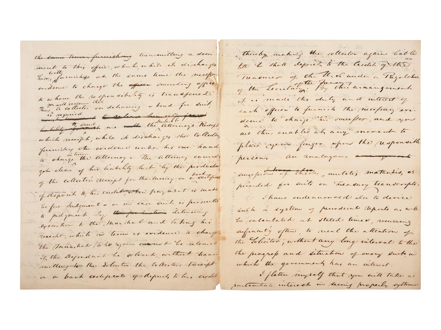 [JACKSON, ANDREW (1767-1845)]. Manuscript copy letter to Andrew Jackson from Virgil Maxcy.