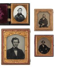 [EARLY PHOTOGRAPHY]. 32 ambrotypes and tintypes of men of varying ages.