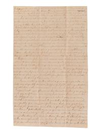 [RECONSTRUCTION]. Letter describing white supremacist initiation rites prior to election in Louisiana.