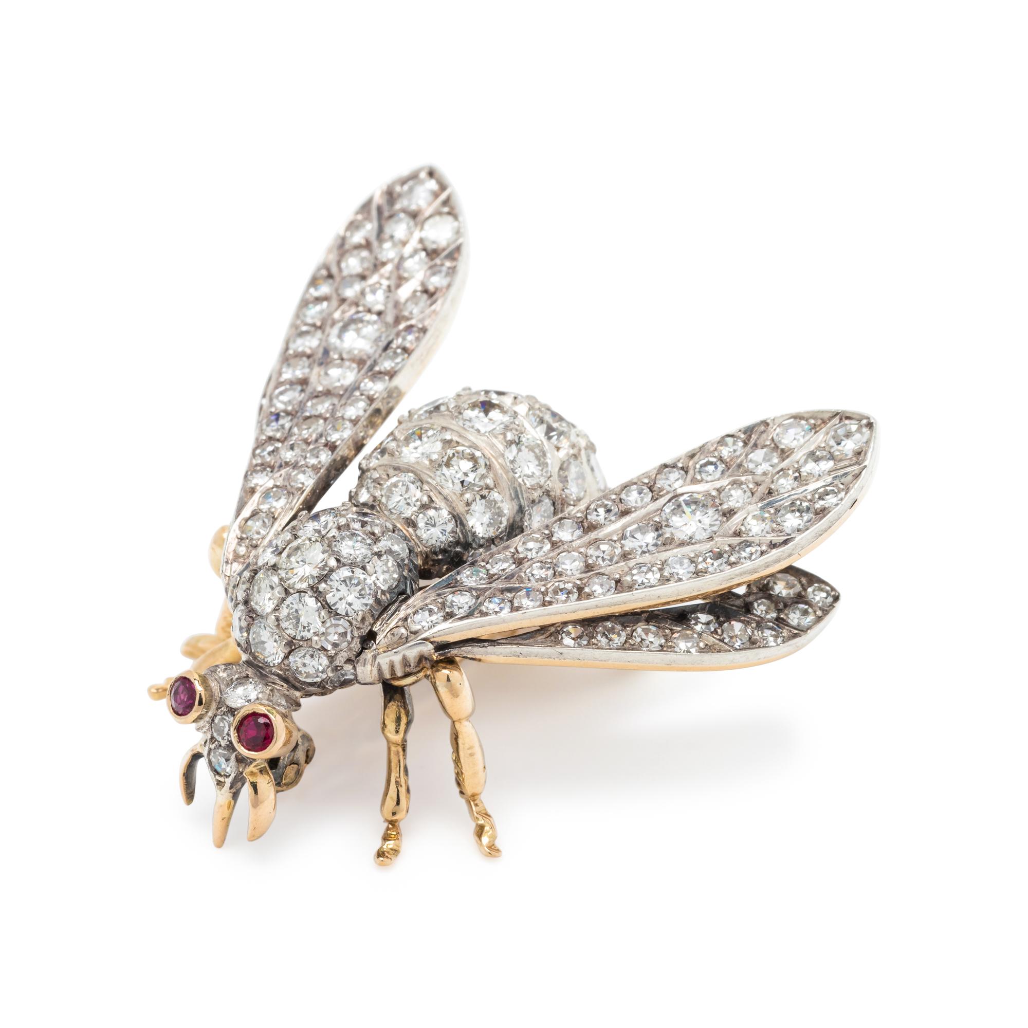 DIAMOND BEE BROOCH