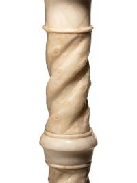 A Continental Carved Marble Pedestal
