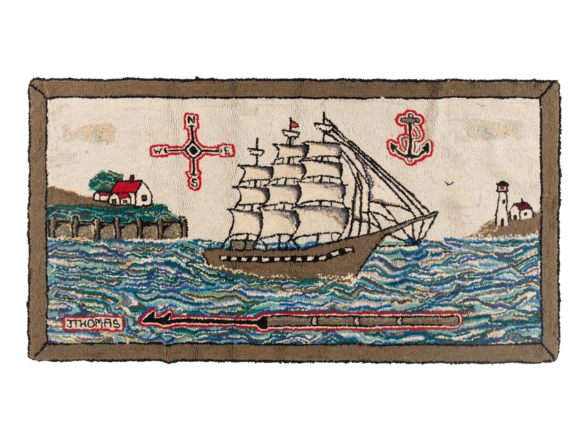 A Whaling Hooked Rug