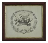 American School 19th Century, A Penmanship Presentation Drawing , Circa 1870
