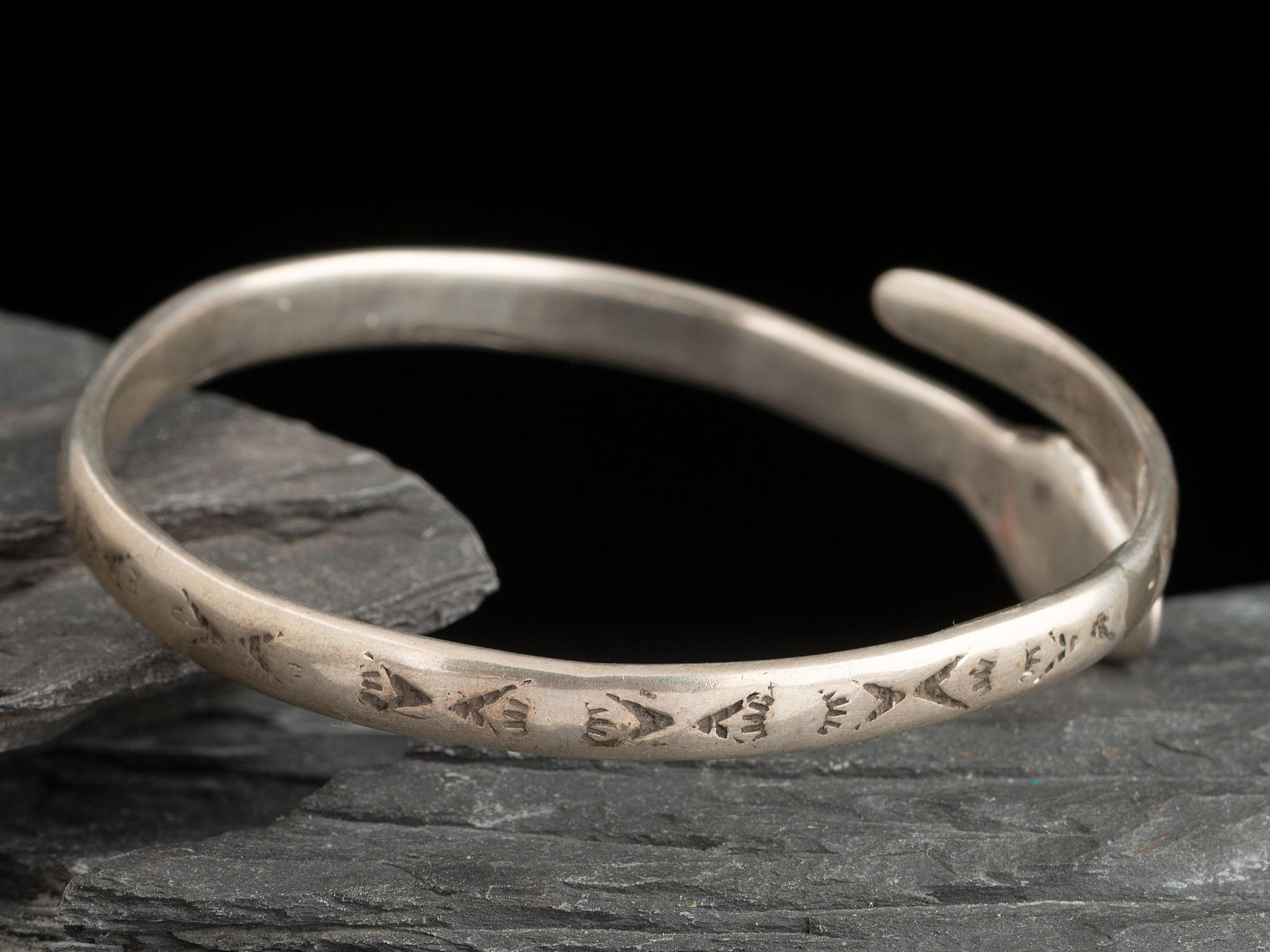 Pueblo Stamped Ingot Snake Bracelet