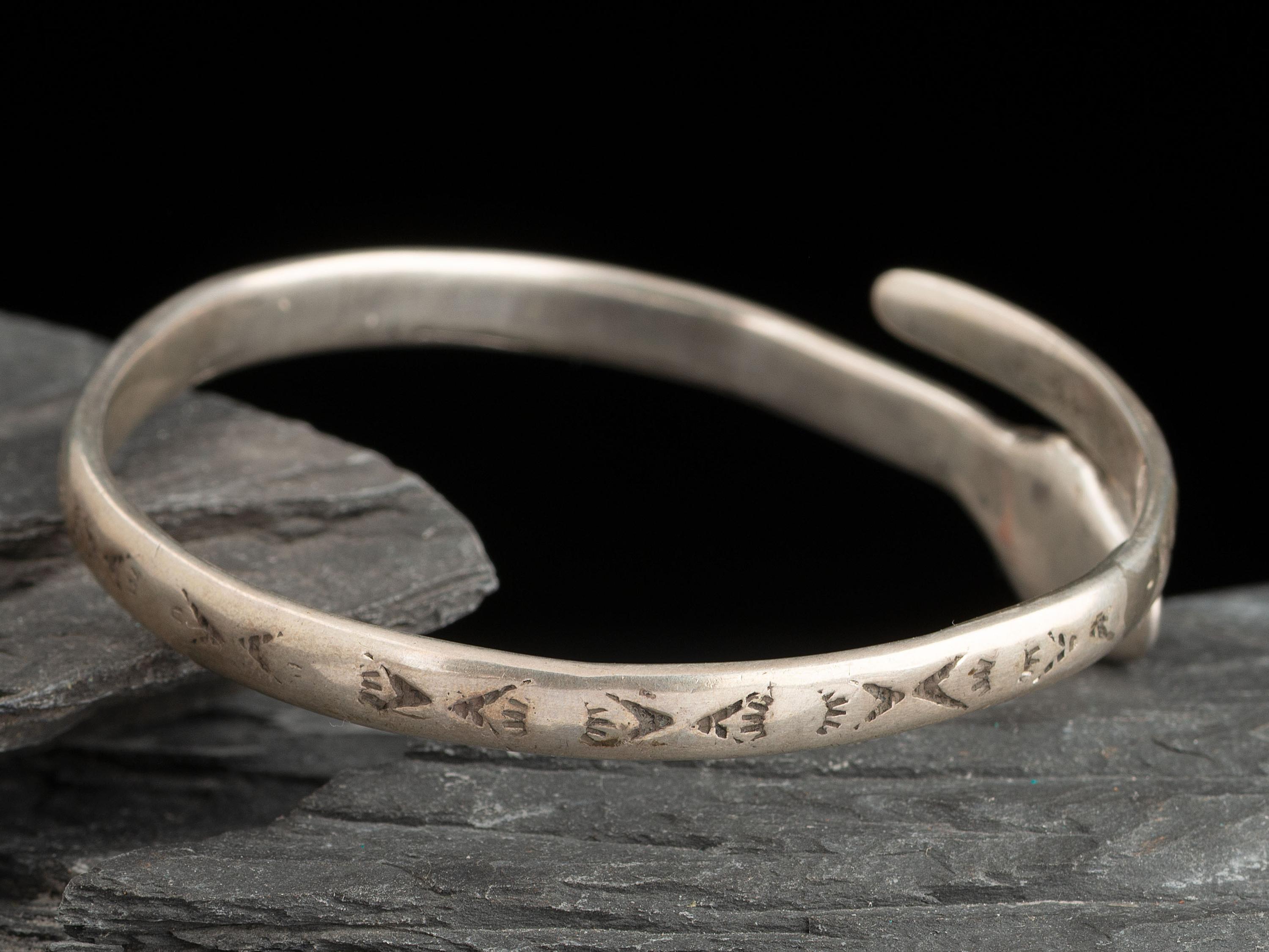 Pueblo Stamped Ingot Snake Bracelet